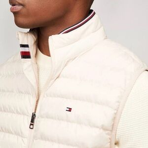Tommy Hilfiger Oversize Beige Puffer Vest NWOT